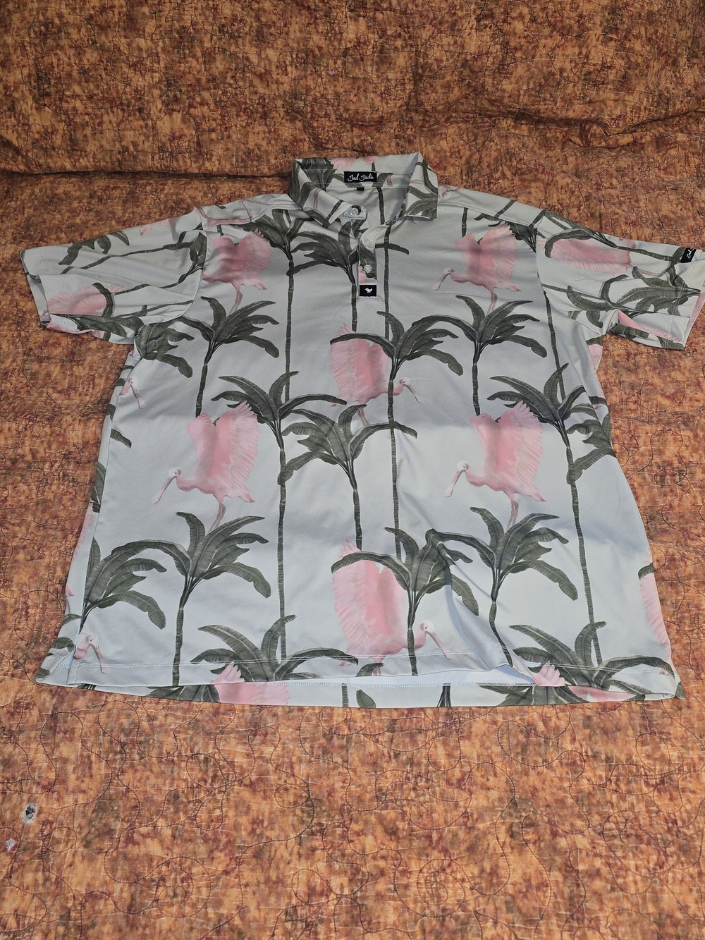 Bad Birdie Flamingo Low Golf Polo Mens 2XL Excellent Condition